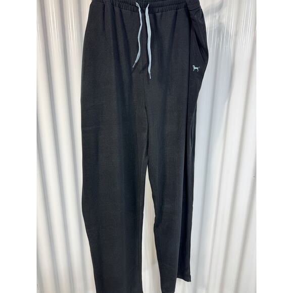 Black Dog Astern Lounge Pants In Black Fleece Super Comfy NWT 2XLT - Picture 1 of 6